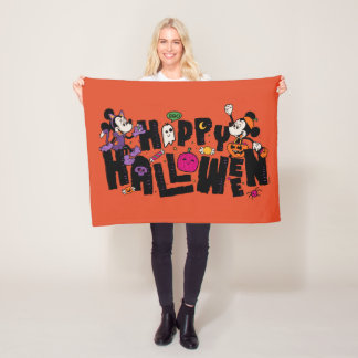 Mickey and Minnie - Happy Halloween Fleece Blanket