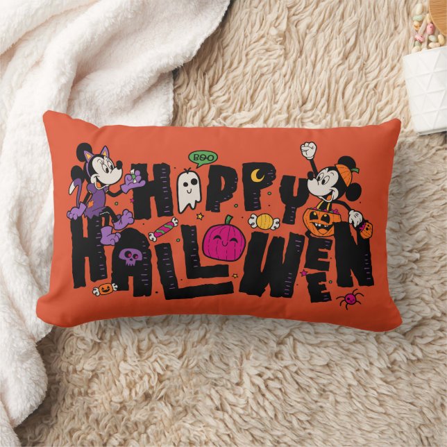 Mickey and Minnie - Happy Halloween Lumbar Pillow (Blanket)