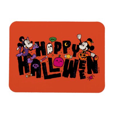 Mickey and Minnie - Happy Halloween Magnet