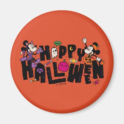 Mickey and Minnie - Happy Halloween Magnet