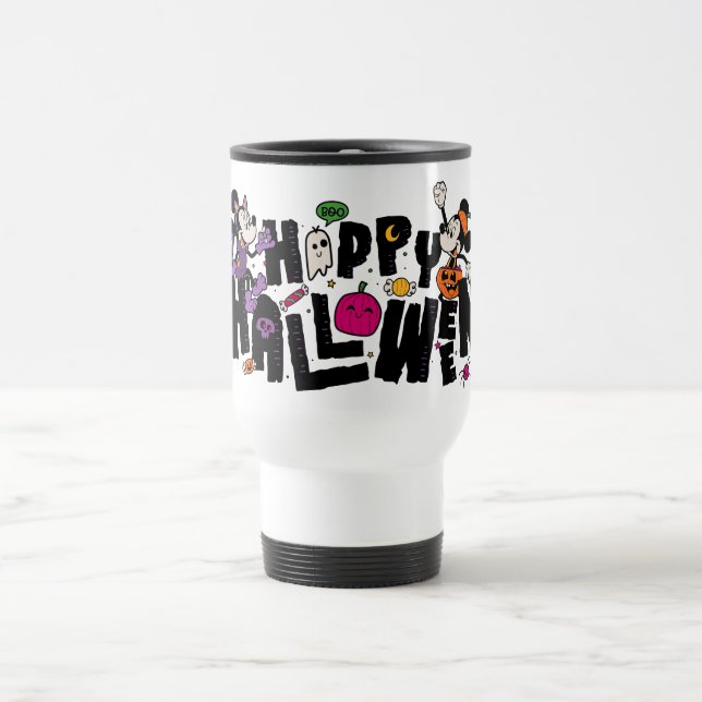 Mickey and Minnie - Happy Halloween Travel Mug (Center)