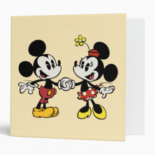 Mickey and Minnie Holding Hands Binder