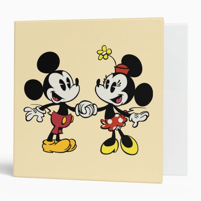 Mickey and Minnie Holding Hands Binder (Front/Inside)