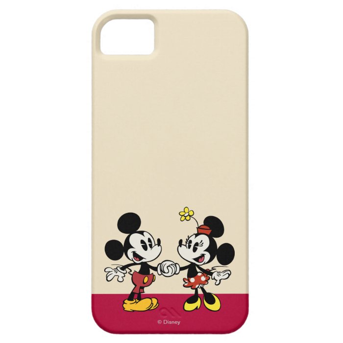 Mickey and Minnie Holding Hands iPhone 5 Cases