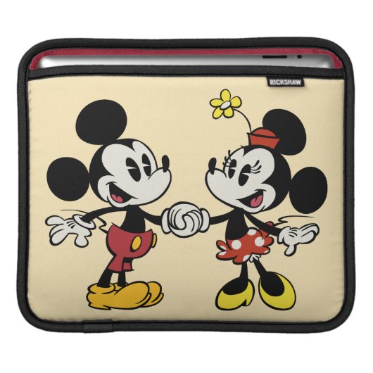Mickey and Minnie Holding Hands Sleeve For iPads (Front Device)
