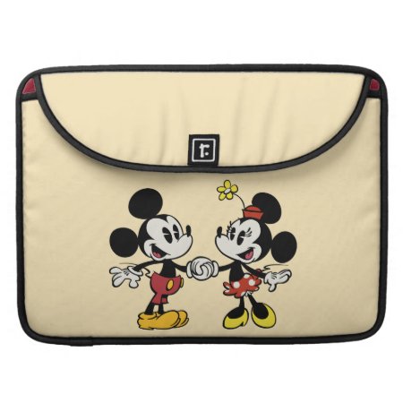 Mickey And Minnie Holding Hands Sleeve For Macbook Pro