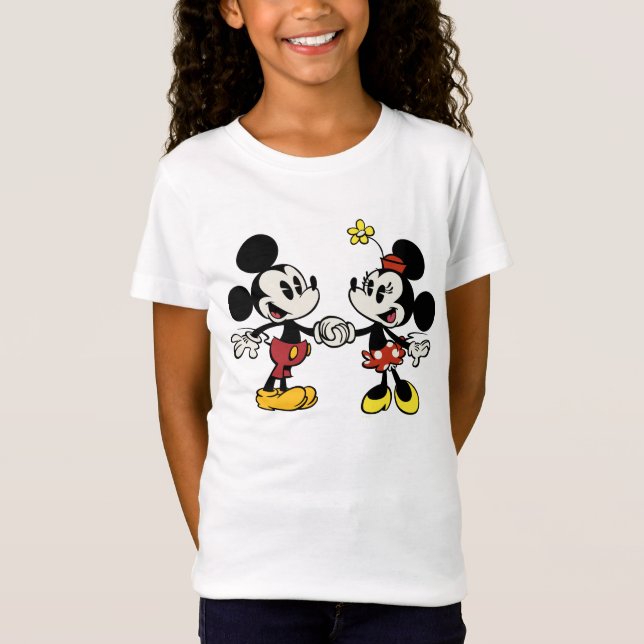 Mickey and Minnie Holding Hands T-Shirt (Front)