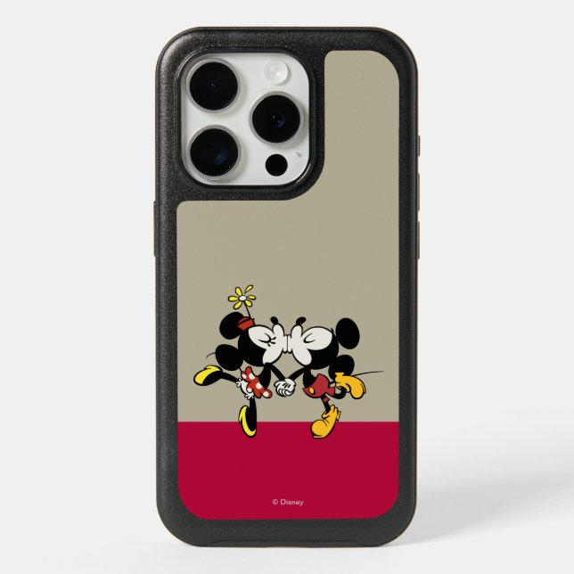 Mickey and Minnie Kissing iPhone 15 Pro Case (Back)