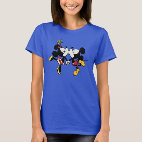 Mickey and Minnie Kissing T_Shirt