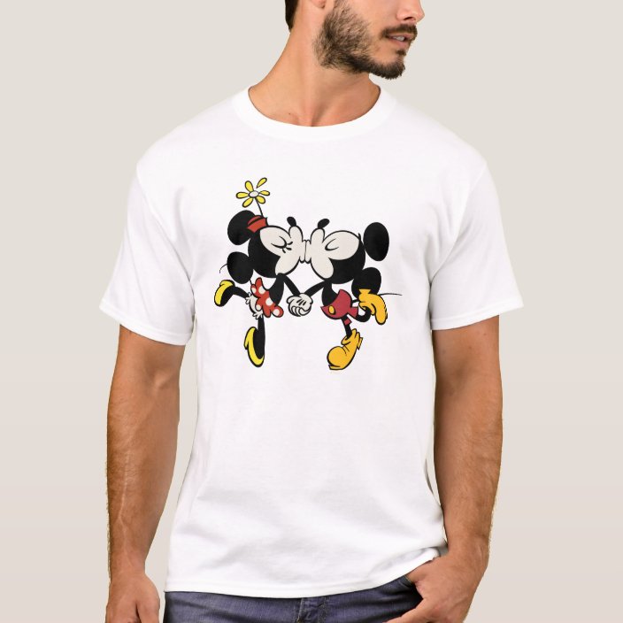 mickey mouse kiss t shirt