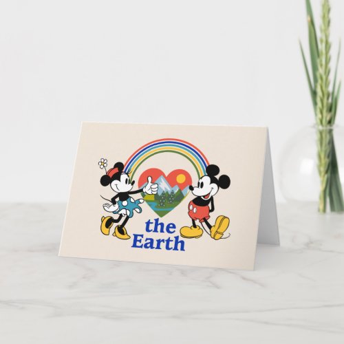 Mickey and Minnie  Love the Earth Card