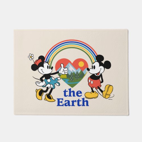 Mickey and Minnie  Love the Earth Doormat