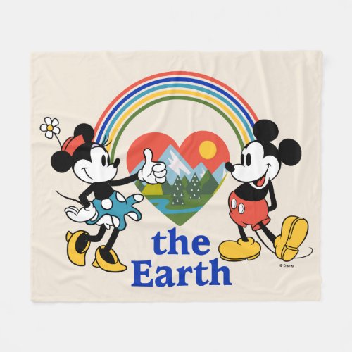 Mickey and Minnie  Love the Earth Fleece Blanket
