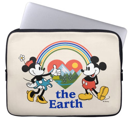 Mickey and Minnie  Love the Earth Laptop Sleeve