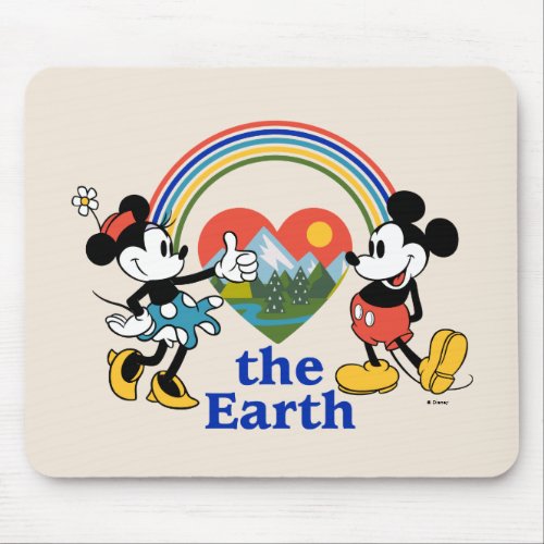 Mickey and Minnie  Love the Earth Mouse Pad