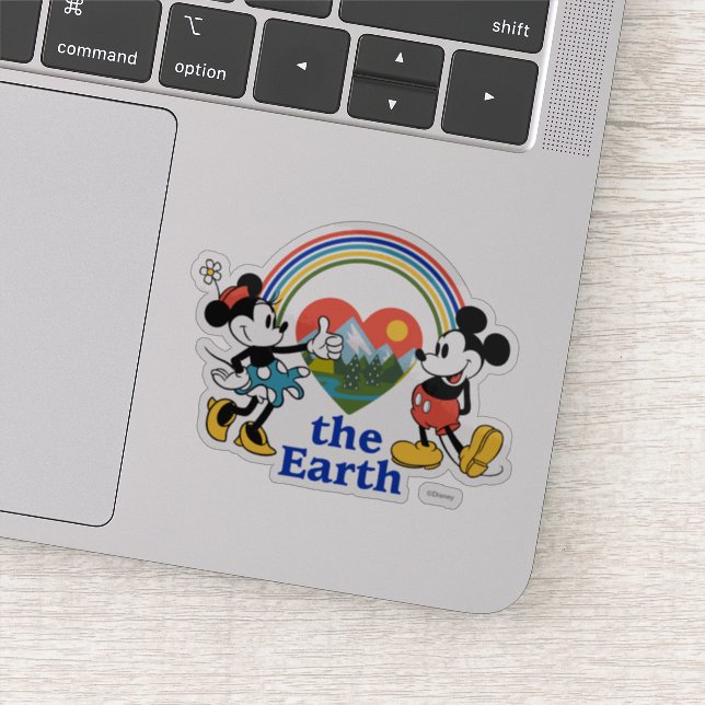 Mickey and Minnie | Love the Earth Sticker (Detail)