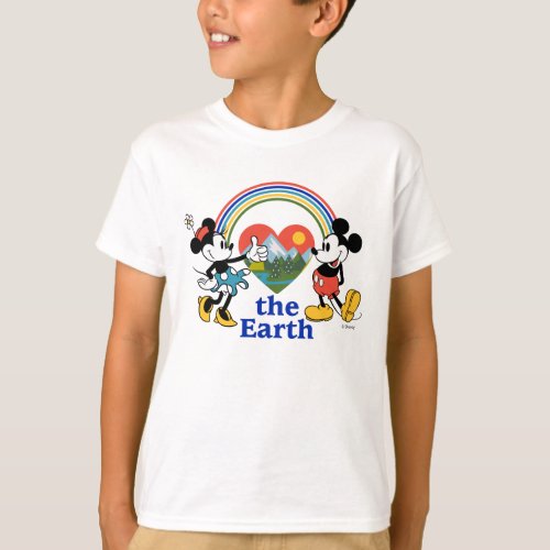 Mickey and Minnie  Love the Earth T_Shirt