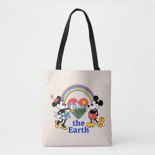 Mickey and Minnie  Love the Earth Tote Bag