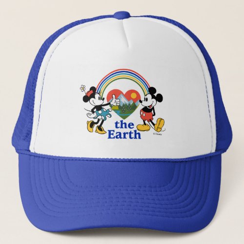 Mickey and Minnie  Love the Earth Trucker Hat