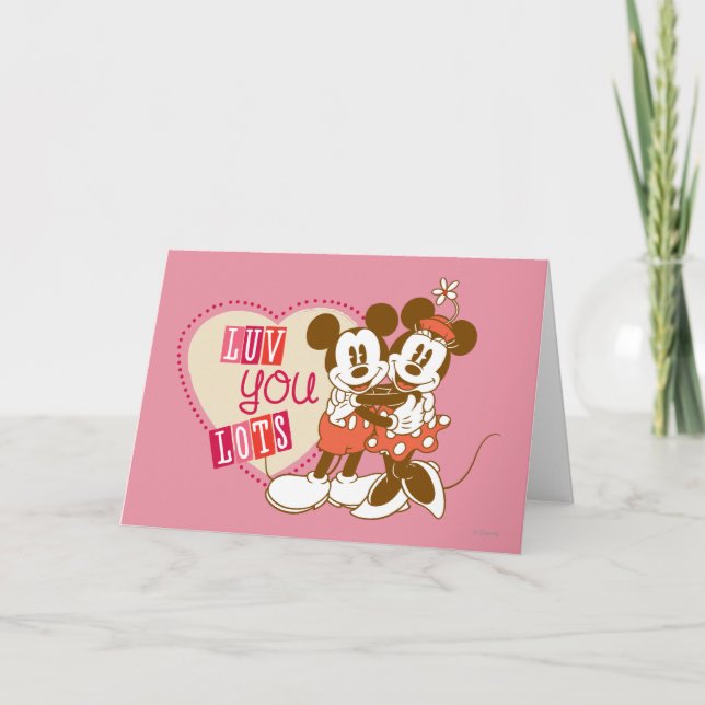 Mickey and Minnie Luv You Lots Holiday Card (Front)