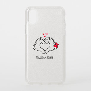 Mickey and Minnie Making Heart Sign with Hands Speck iPhone XS Case