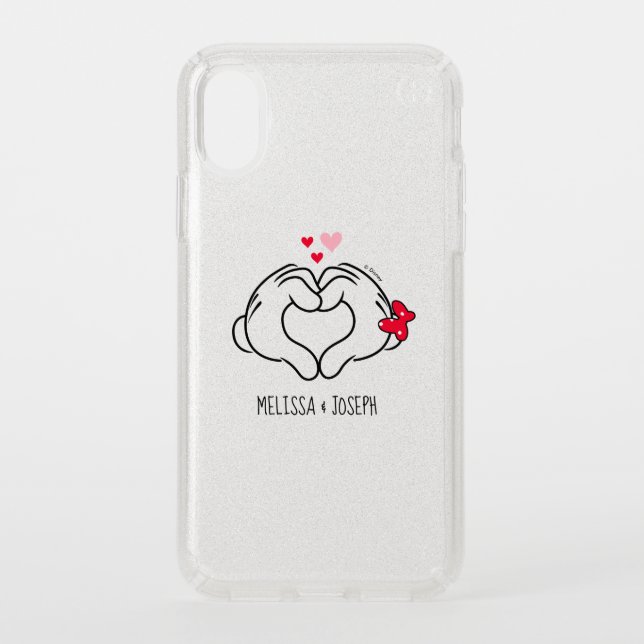 Mickey and Minnie Making Heart Sign with Hands Speck iPhone XS Case (Front)