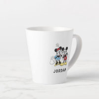 Disney White & Black Mickey Mouse Ear-Shaped Handle Ceramic Mug, 20 oz.