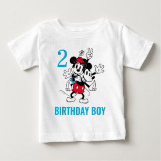 Mickey and Minnie Mouse Twins Birthday Boy Baby T-Shirt