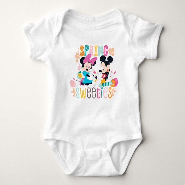 Mickey and Minnie | Spring Sweeties Baby Bodysuit (Front)