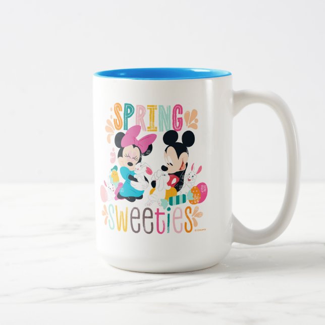 Mickey and Minnie | Spring Sweeties Two-Tone Coffee Mug (Right)