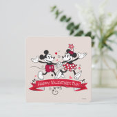 Mickey and Minnie Valentine Holiday Card (Standing Front)