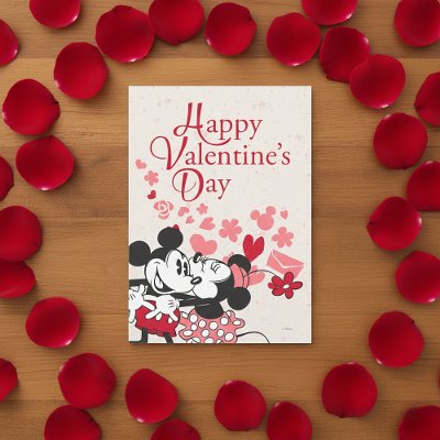 Mickey and Minnie Valentine Holiday Card