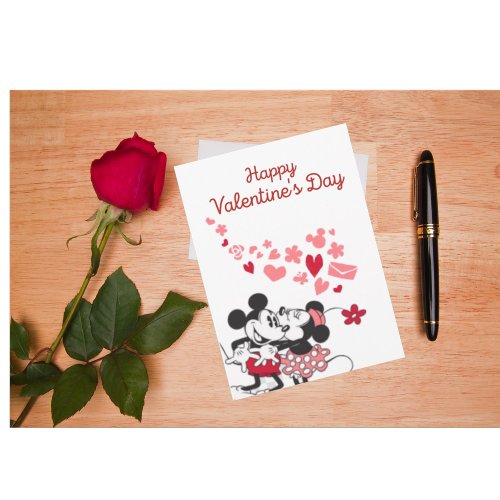 Mickey and Minnie Valentine  Holiday Card