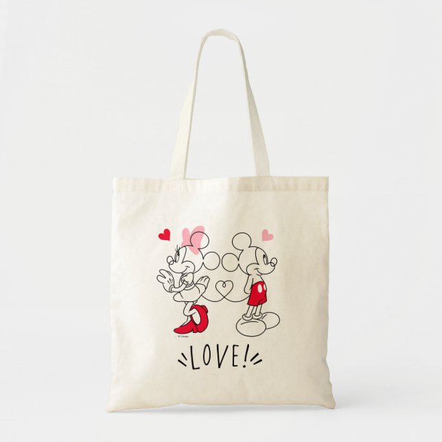 Mickey and Minnie | Valentine's Day Love Tote Bag (Front)