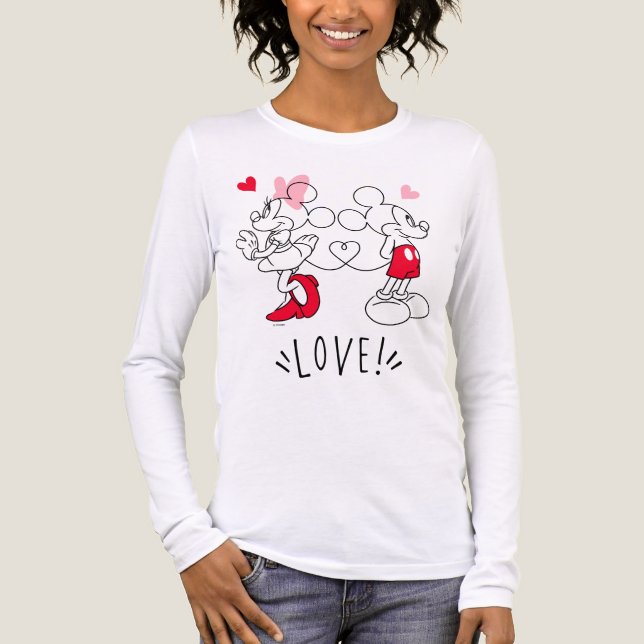 Mickey and Minnie | Valentine's Day Love Tri-Blend Shirt (Front)