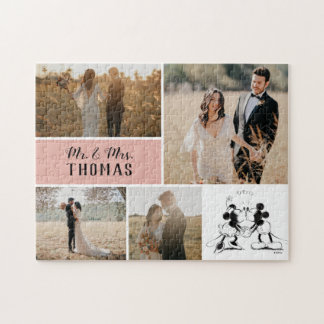 Mickey and Minnie - Wedding Photo Collage Jigsaw Puzzle