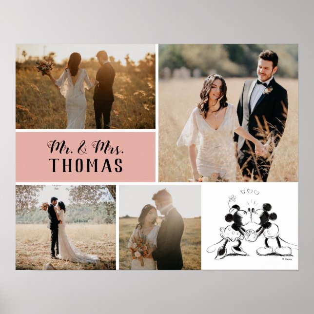 Mickey and Minnie - Wedding Photo Collage Poster (Front)