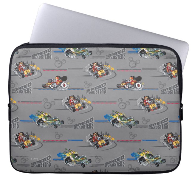 Mickey and the Roadster Racers Pattern Laptop Sleeve (Front)