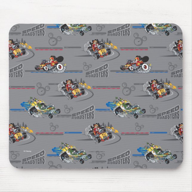 Mickey and the Roadster Racers Pattern Mouse Pad (Front)