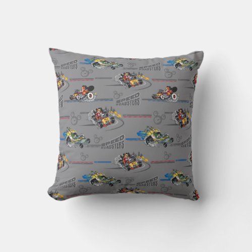 Mickey and the Roadster Racers Pattern Throw Pillow