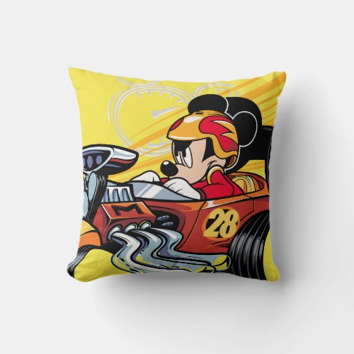 Mickey and the Roadster Racers  Rockin  Racin Throw Pillow