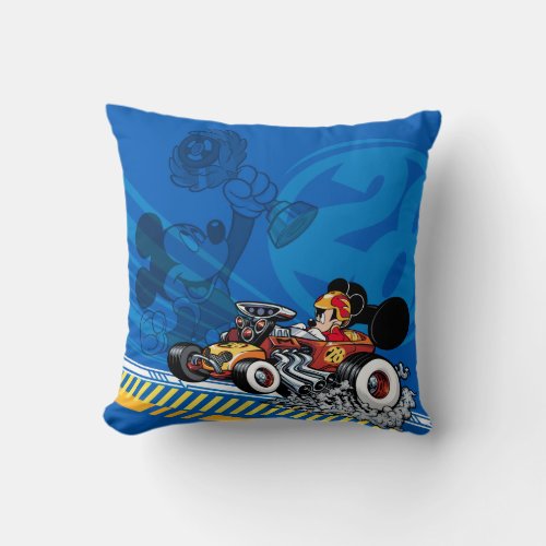 Mickey and the Roadster Racers  Speed Roadsters Throw Pillow