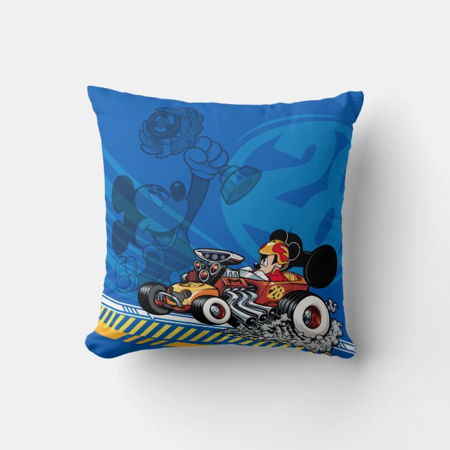 Mickey and the Roadster Racers | Speed Roadsters Throw Pillow (Front)
