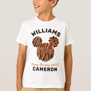 Mickey Animal Print Family Vacation and Year T-Shirt