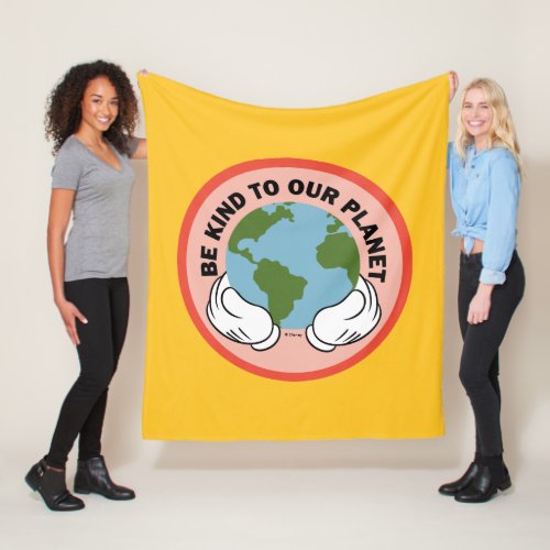 Mickey  Be Kind to Our Planet Fleece Blanket