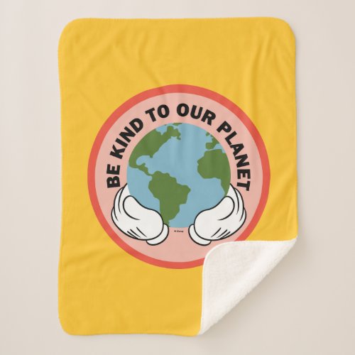 Mickey  Be Kind to Our Planet Sherpa Blanket