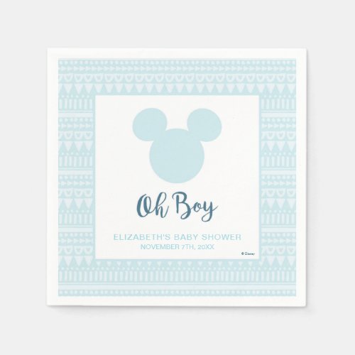 Mickey  Blue Aztec Baby Shower Paper Napkins