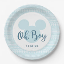 Mickey | Blue Aztec Baby Shower Paper Plates