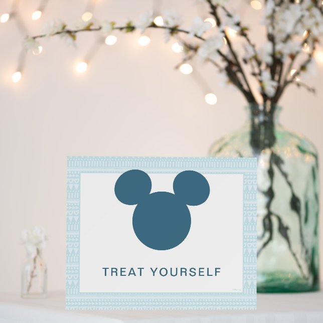 Mickey | Blue Aztec Baby Shower Take a Treat Foam Board (In Situ (Wedding))
