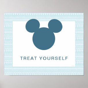 Mickey Blue Aztec Baby Shower Take a Treat Poster